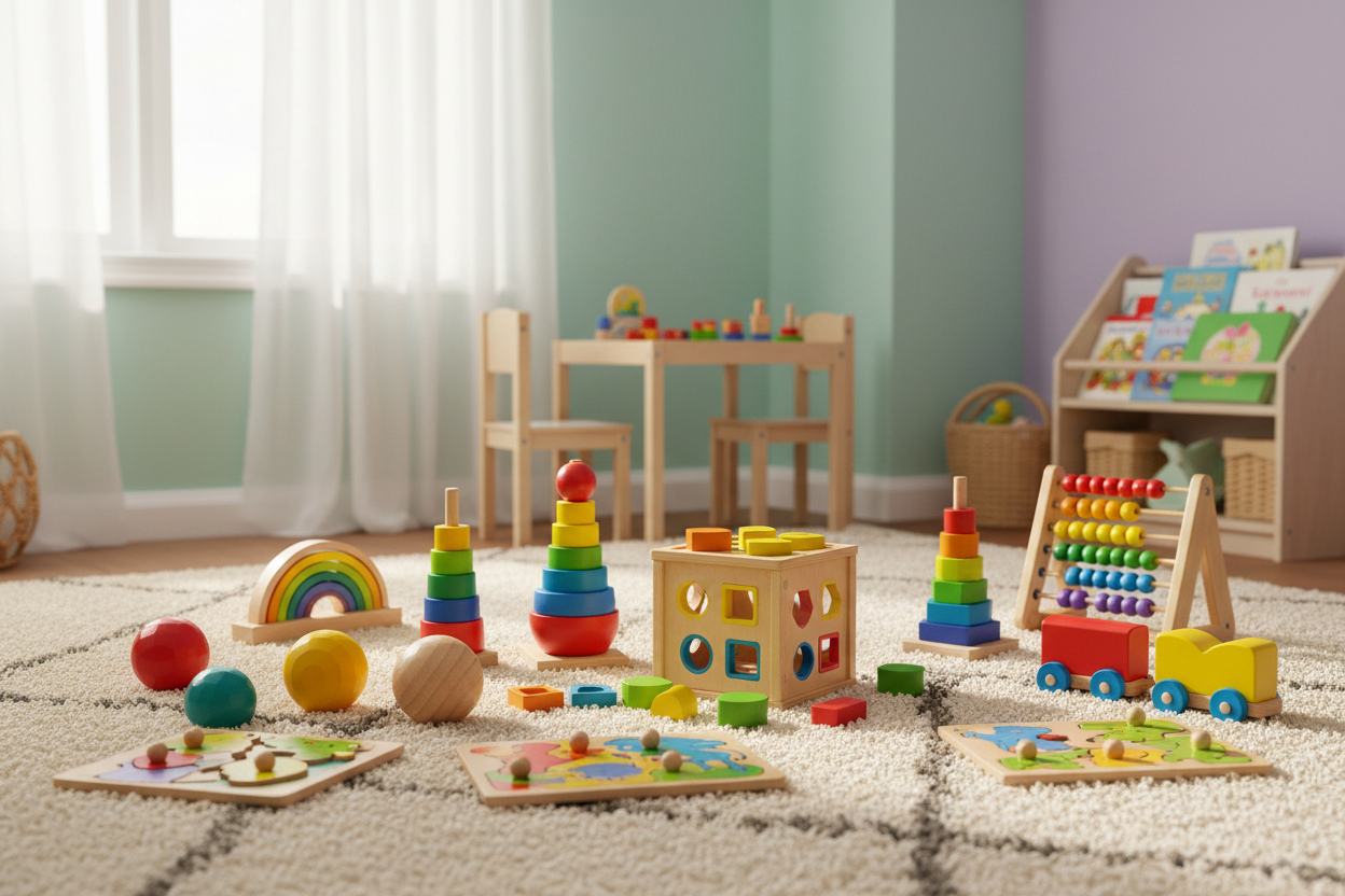 en la habitación de un niño de 3 años